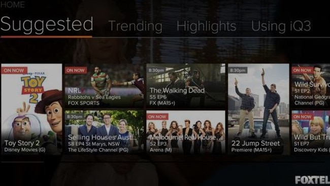 Foxtel’s IQ3 blends streaming video on demand with live channels.