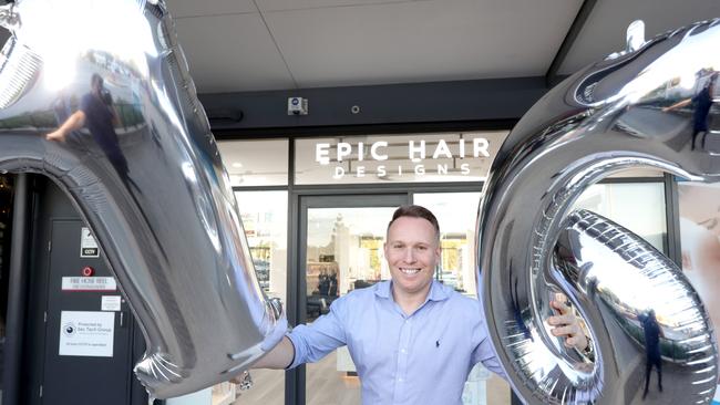 Brendon Mann at his Carseldine salon - the 16th outlet in the chain.