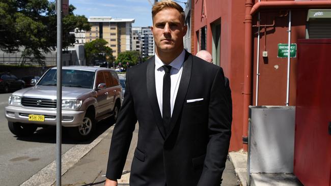 De Belin arrives at court last week. Picture: Joel Carrett