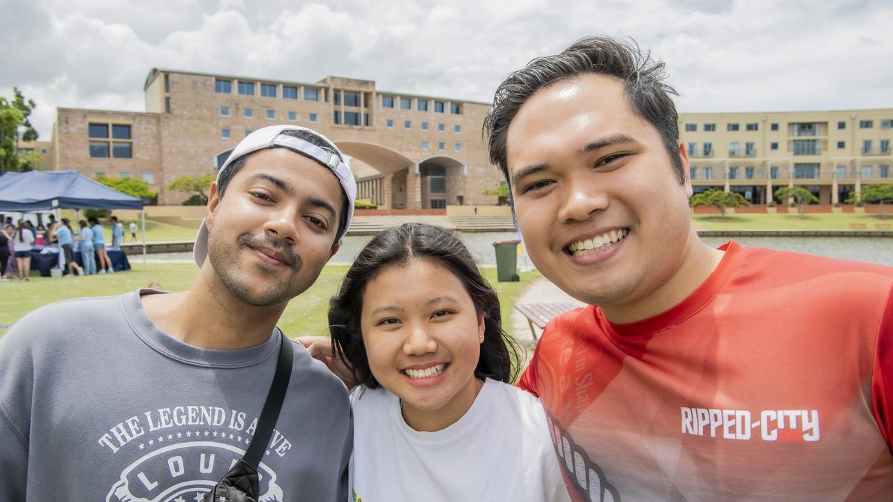 Fardeen, Divina and Jude at Bond University’s O-Week