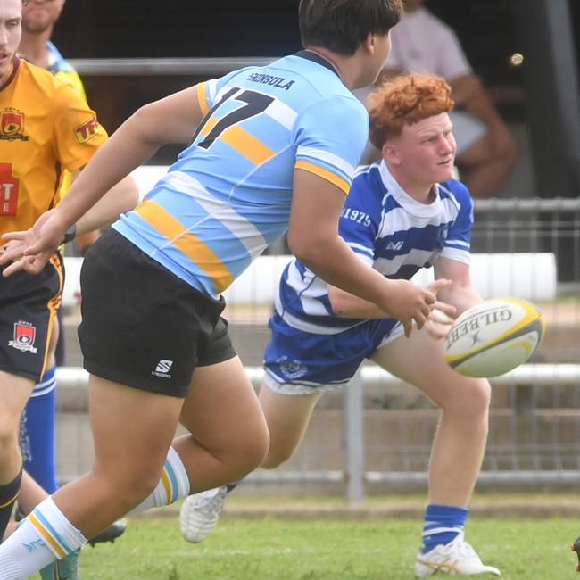 QLD Rugby Union State Championships (17-18 years boys) at the Townsville Sports Precinct. Friday May 23. Northern against Peninsular. Picture: Evan Morgan