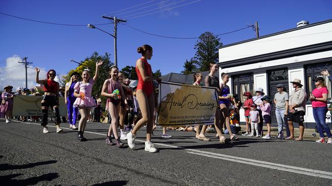 Aerial Dreaming Circus School in the The Goomeri Pumpkin Festival parade 2024