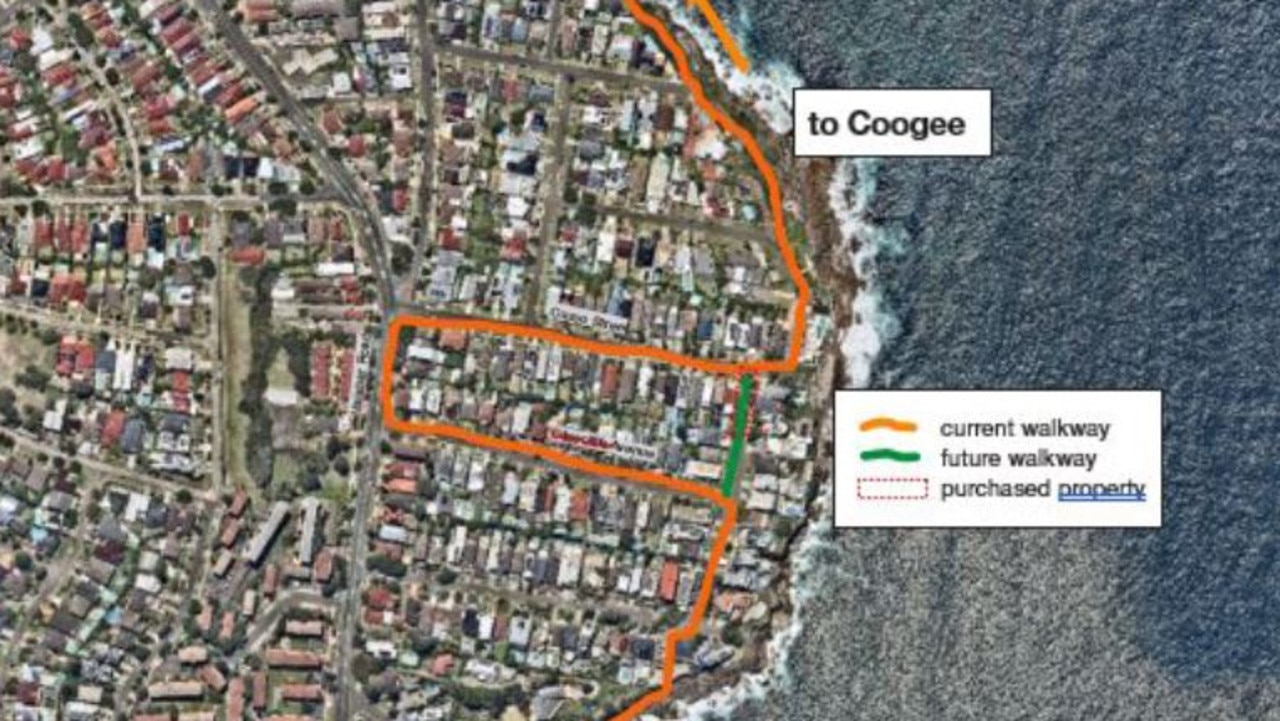 The current Coogee to Maroubra section of the walk requires a major detour. Picture: Randwick Council