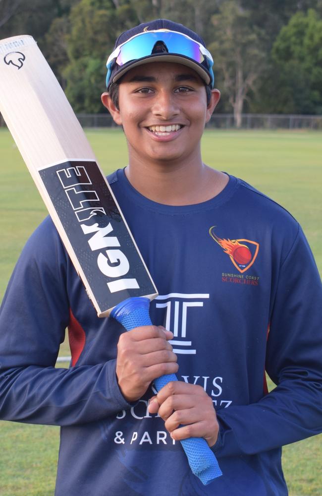 Aryan Sanjay has been uncovered as one of the Sunshine Coast Scorchers Lord's Taverners players to watch. Picture: Eddie Franklin