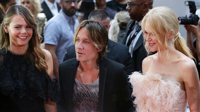 Nicole Kidman and Keith Urban with their niece Lucia. Picture: Jonathan Ng