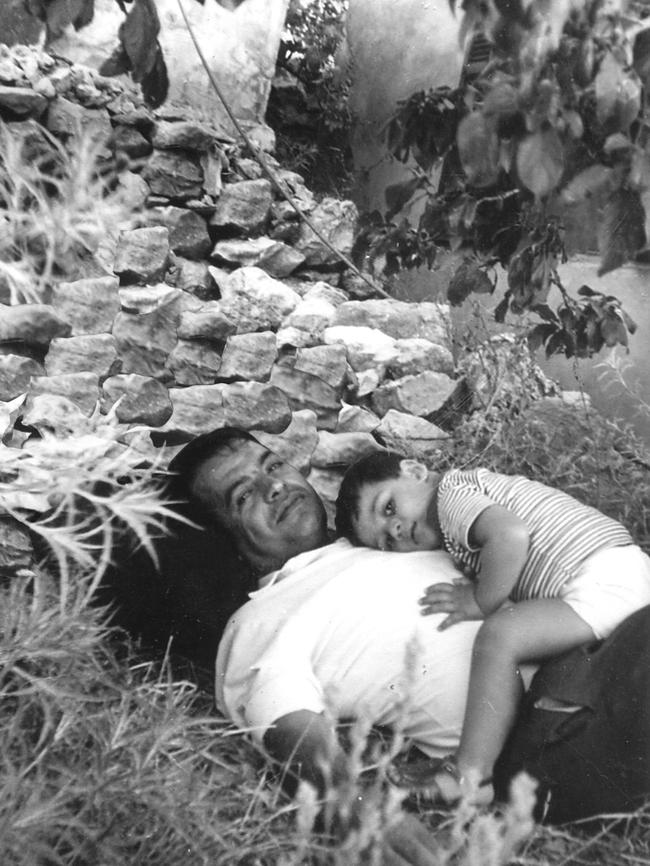 Sam Shahin, aged 2, with father Fred. Picture supplied by Sam Shahin