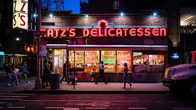 Katz’s Delicatessen opened in 1888 and still attracting long queues to get in.