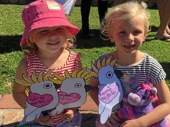 Dan Coxen&#39;s daughters Emily 4 and Charlotte 6 went to playgroup with Kopika and Tharunicaa in Biloela.