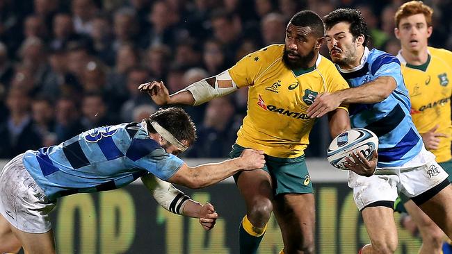 Marika Koroibete played for the Wallabies against the Barbarians in November. Picture: Getty Images