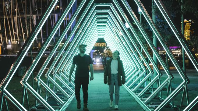 Vivid and other major events have helped boost weekend visits to Sydney’s CBD.