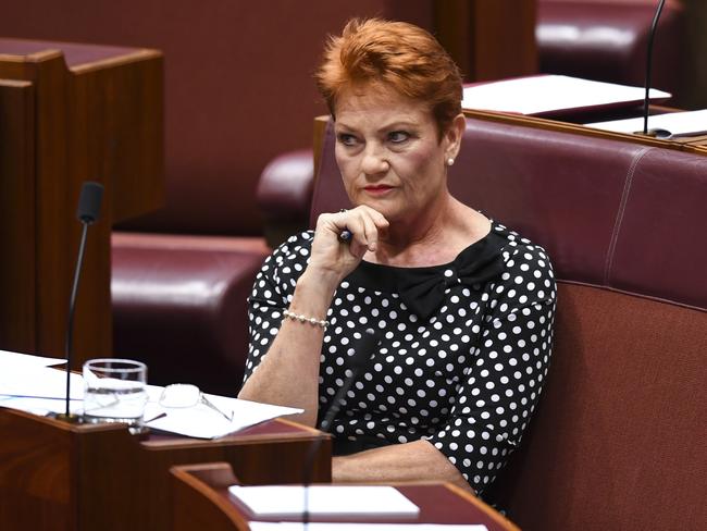 One Nation leader Pauline Hanson is concerned about terrorism gaining a stronghold in Afghanistan. Picture: AAP Image/Lukas Coch