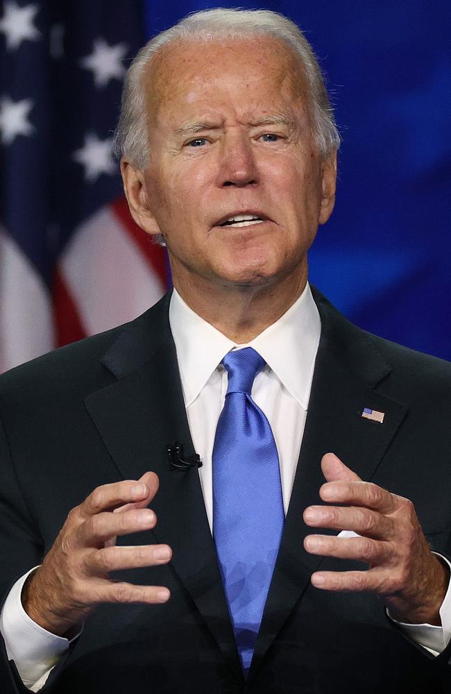 Joe Biden delivered a hopeful and optimistic vision for America. Picture: AFP