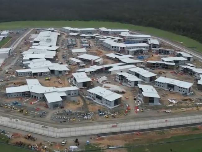 An aerial view of the Lockyer Valley Correctional Centre near Gatton, which is under construction by contractor John Holland.