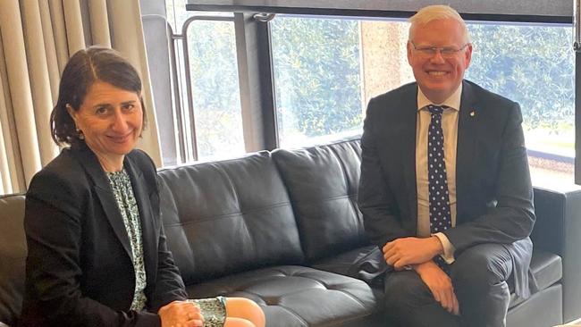 Gareth Ward with NSW Premier Gladys Berejiklian.