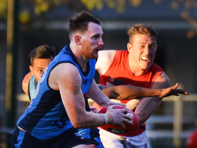 SANFL: Sturt v North Adelaide at Unley Oval, Saturday, May 4, 2019. Sturt's Aidan Riley. (Pic: AAP/Brenton Edwards)