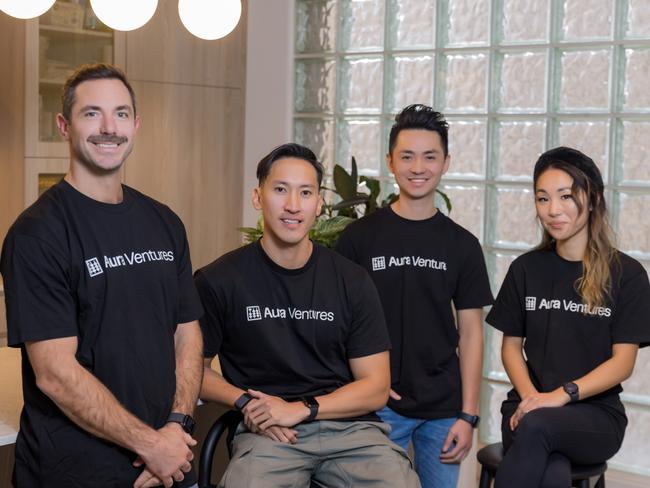 Aura Ventures principal Tristan Terry, investment manager Eric Tran, managing partner & co-founder Eric Chan and corporate development manager Sabrina Zeng.