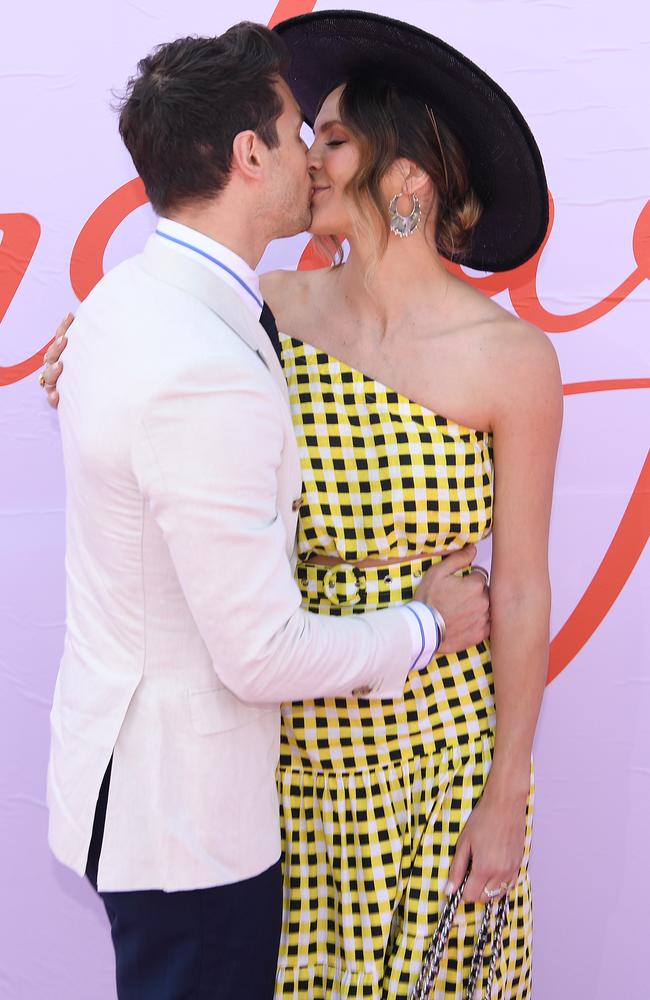 Matty 'J' Johnson and Bachelor winner Laura Byrne. Picture: AAP/Julian Smith