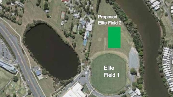 Gold Coast City Council report which reveals where an elite playing field will be built at Carrara.