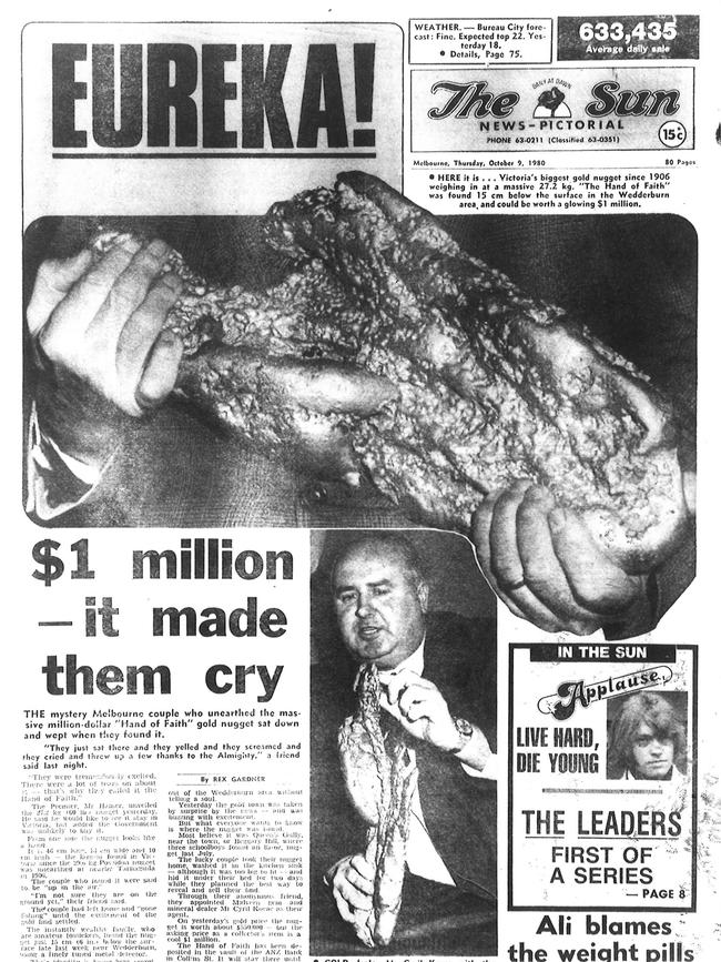 The front page of 'The Sun' on October 9, 1980.