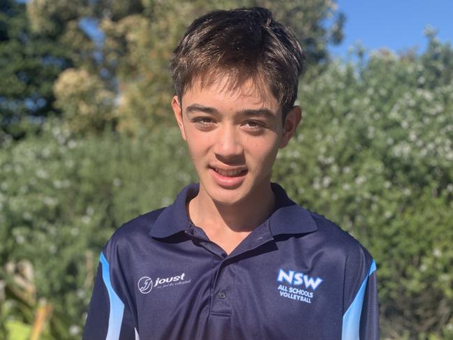 Isaac Neal will line up for the NSW U15s boys at the School Sport Australia U15s Volleyball Championships. Picture: Contributed