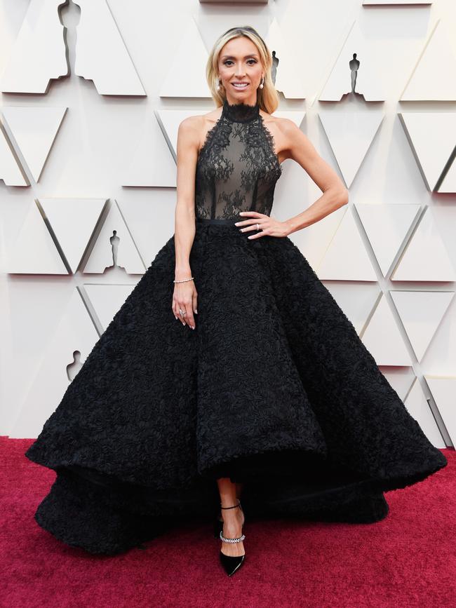 E! red carpet co-host Giuliana Rancic went back to black. Picture: AP 