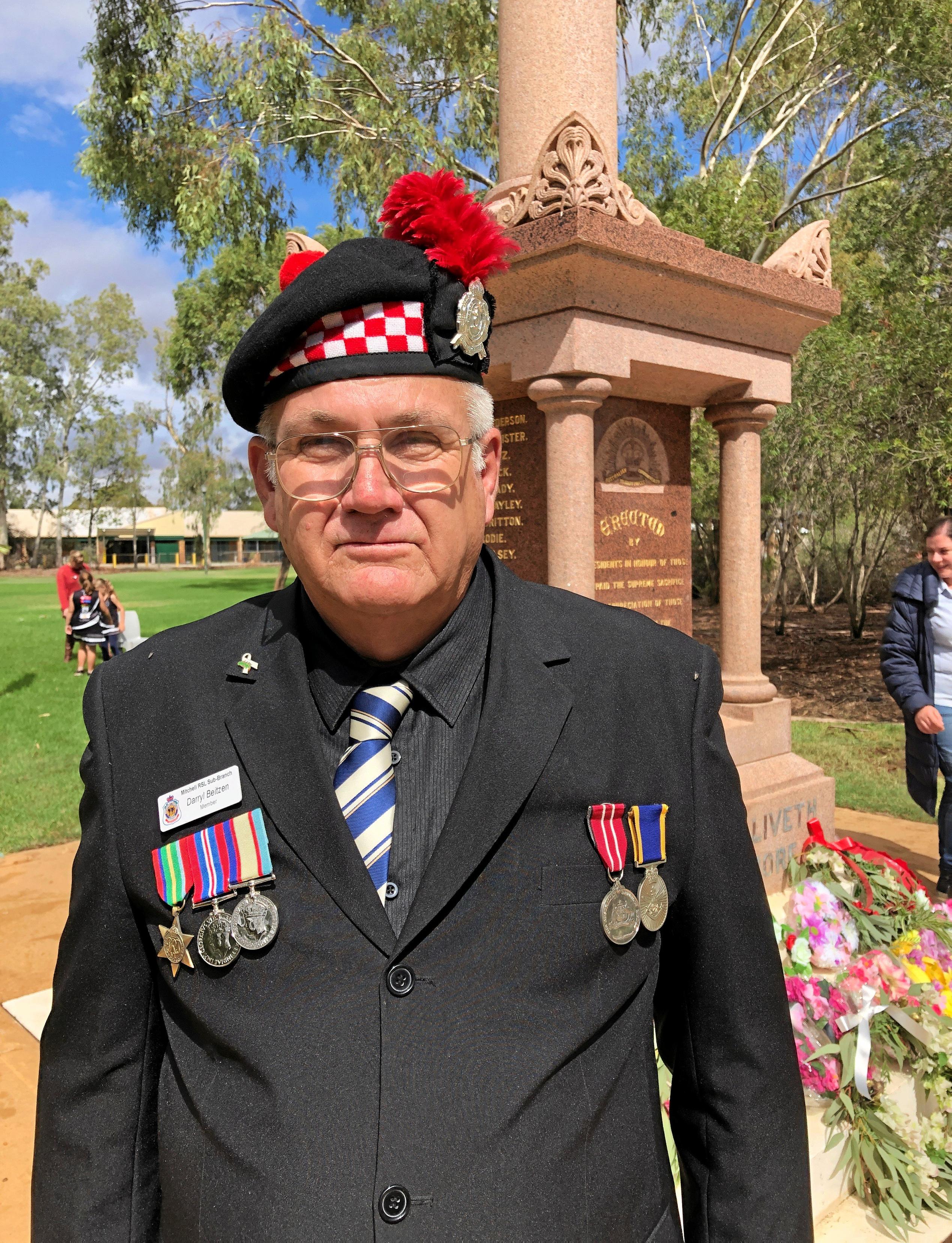 Darryl Beitzen, Mitchell RSL president. Picture: Jorja McDonnell