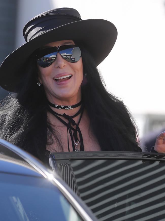 Cher arrives in Sydney. Picture: John Grainger