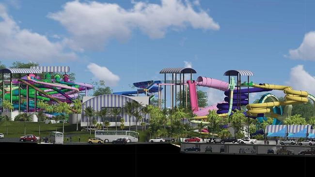 Artist's impression of a proposed $60m water park north of Aussie World. Photo: Aussie World