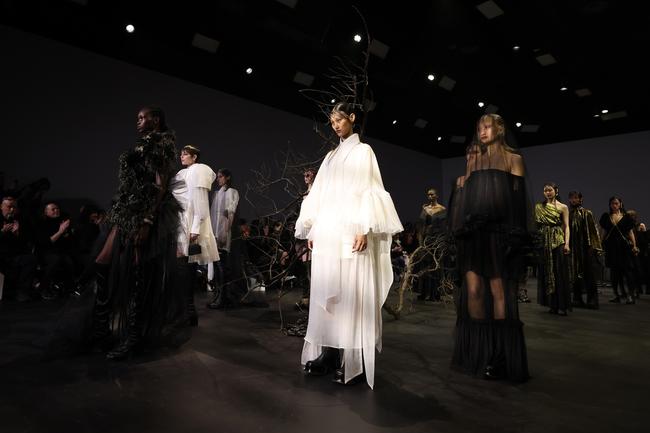 SYDNEY, AUSTRALIA - MAY 17: Models walk the runway during the Gail Sorronda show during Afterpay Australian Fashion Week 2023 at Carriageworks on May 17, 2023 in Sydney, Australia. (Photo by Mark Nolan/Getty Images for AAFW)