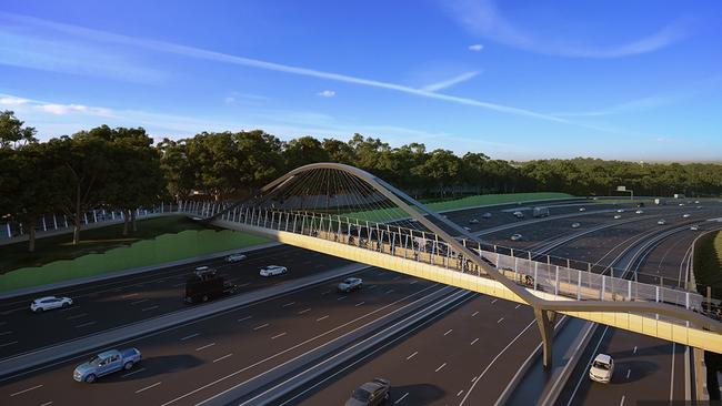 An artist’s impression of Melbourne’s North East link road project.