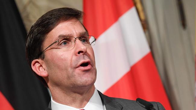 Donald Trump has sacked US Secretary of Defence Mark Esper. Picture: AFP