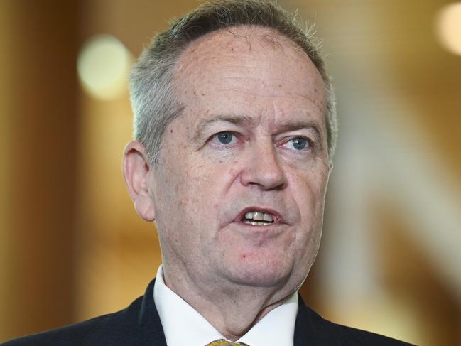 CANBERRA, Australia - NewsWire Photos - August 21, 2024: NDIS and Government Services Minister Bill Shorten holds a press conference at Parliament House in Canberra: NewsWire / Martin Ollman