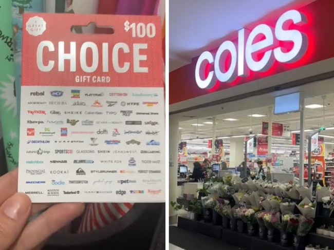 ‘Free money’: Coles gift card hack revealed. Picture: TikTok/@taylor_lovinglife