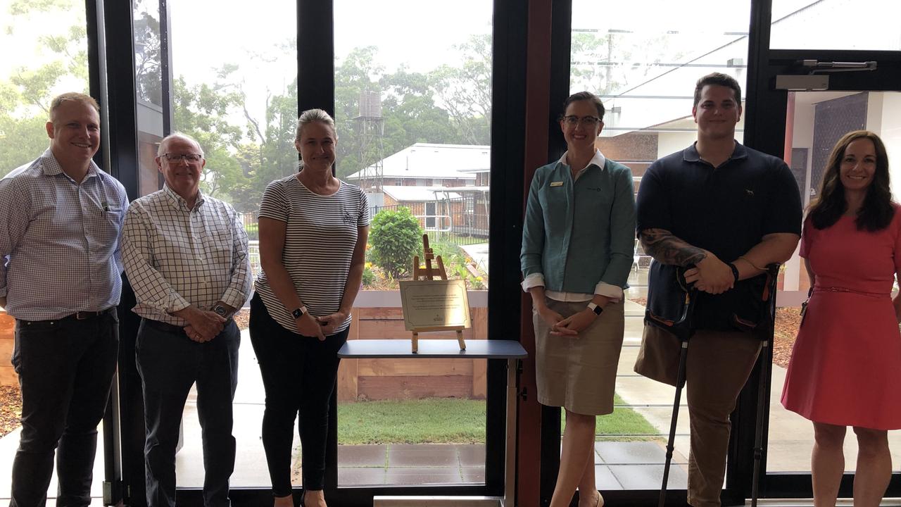 Bevan Austin, Ray Taylor, Alison Kennedy, April Cavanagh, Zach Nightingale, Shirley-Anne Gardiner opened the new garden at Toowoomba Hospital.