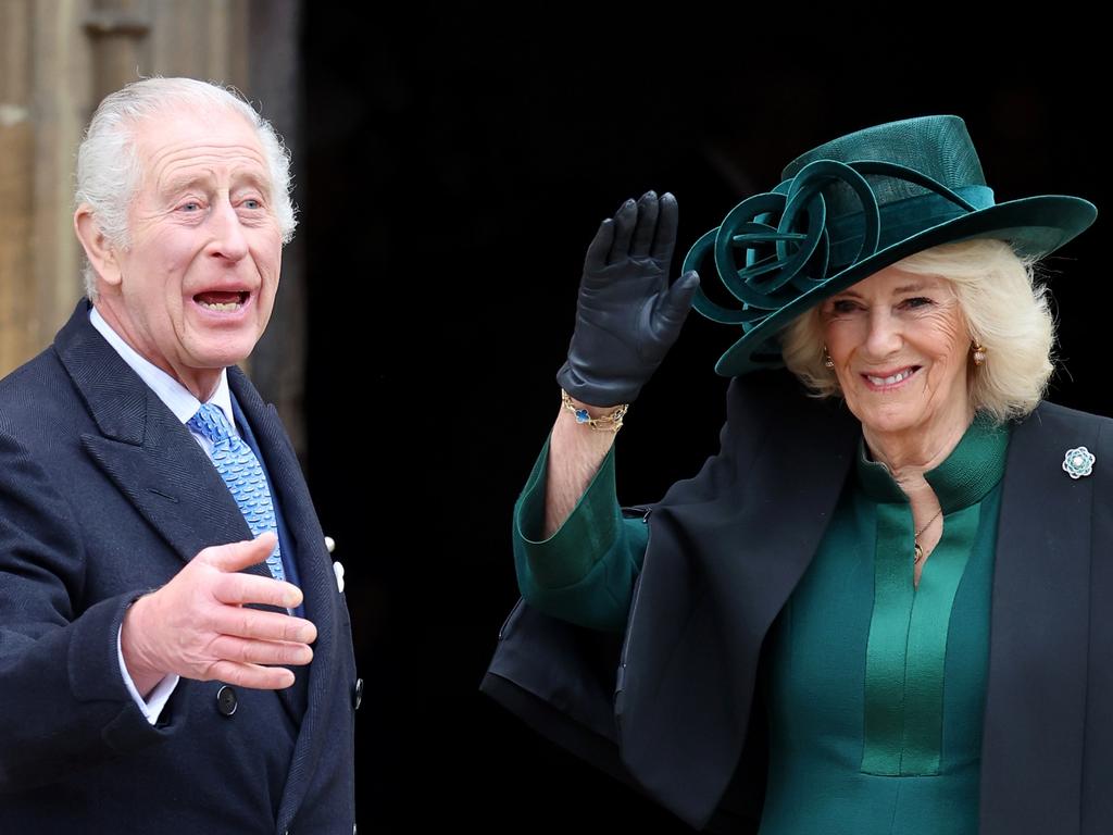 King Charles and Queen Camilla looked happy and well as they attended the Easter Mattins Service at Windsor Castle. Picture: Getty Images