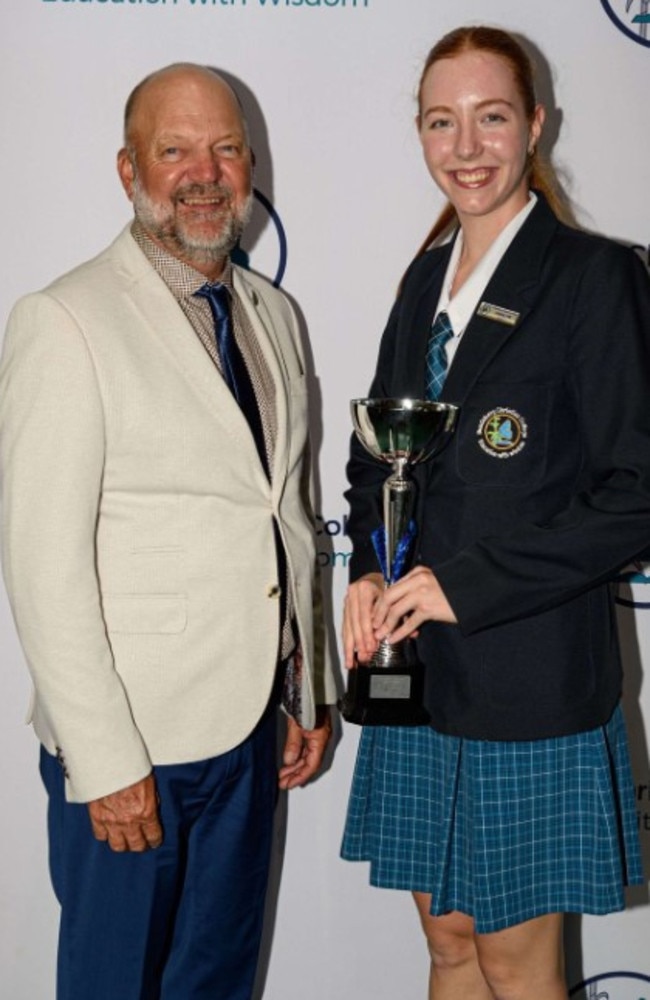 Jessica Hill took home a host of awards at the Bundaberg Christian College awards evening, including being named the 2023 dux.