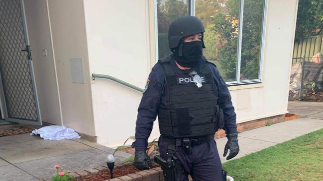 Heavily armed police raided three properties on the south coast. Picture: NSW Police