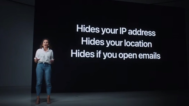 Images from the keynote at Apple's Worldwide Developers Conference 2021. Picture: Supplied