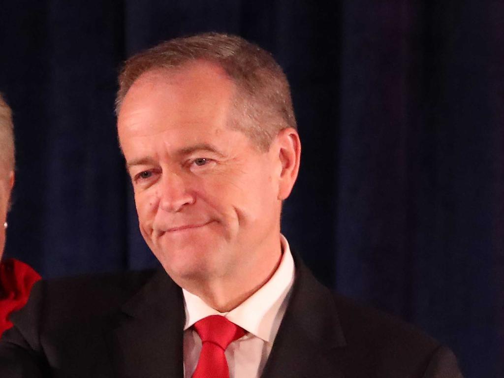 Leader of the Labor Party Bill Shorten concedes defeat. Picture: Scott Barbour