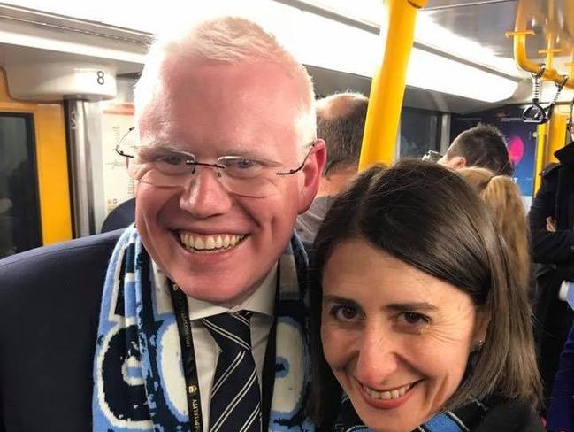 Gareth Ward, pictured with Premier Gladys Berejiklian, confirmed the scam this morning.