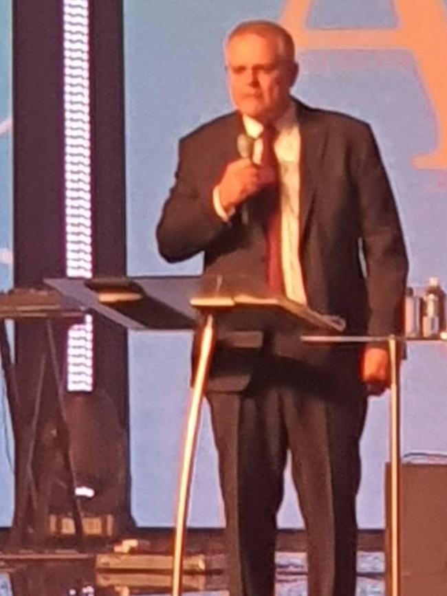 Prime Minister Scott Morrison speaks at a national Christian convention on the Gold Coast.