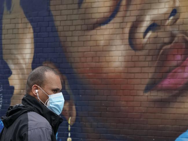 A man waits for a coronavirus test in New York. Picture: AFP