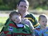 George Tonna with children Charlize and Anthony. Former athlete with cerebal palsy who organises sports for similar athletes.