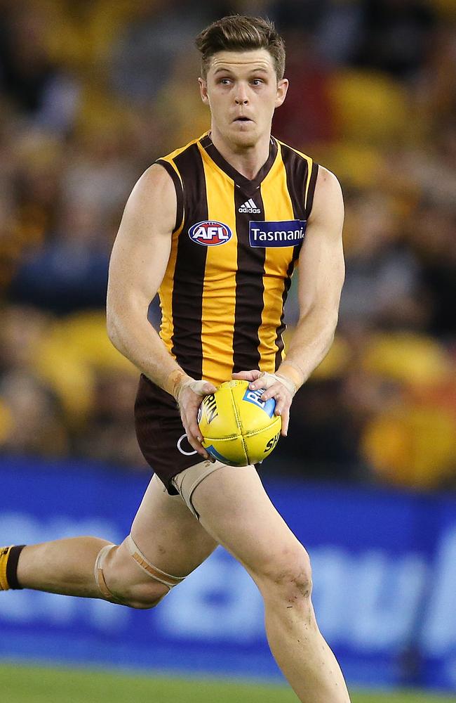 Duryea playing with Hawthorn in 2018. Picture: Michael Klein