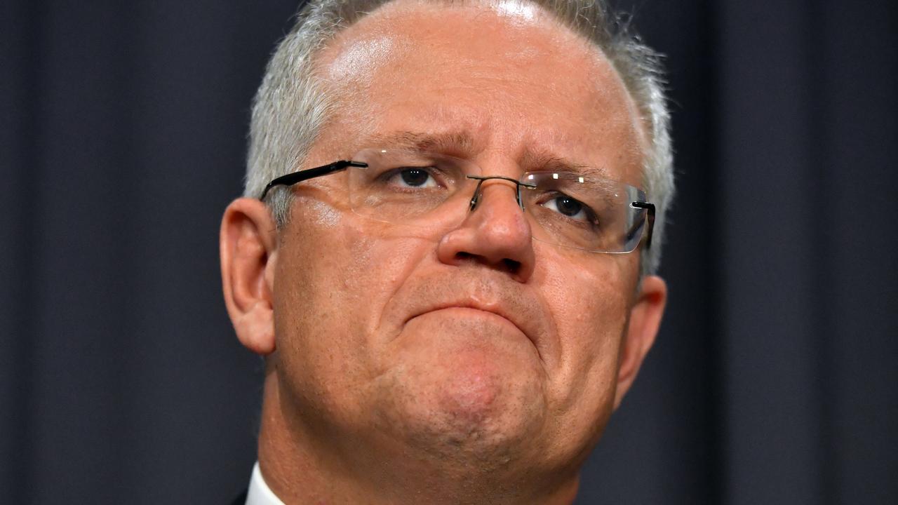 Prime Minister Scott Morrison gives an update on the coronavirus at a press conference at Parliament House in Canberra, February, Thursday 13, 2020. (AAP Image/Mick Tsikas) NO ARCHIVING