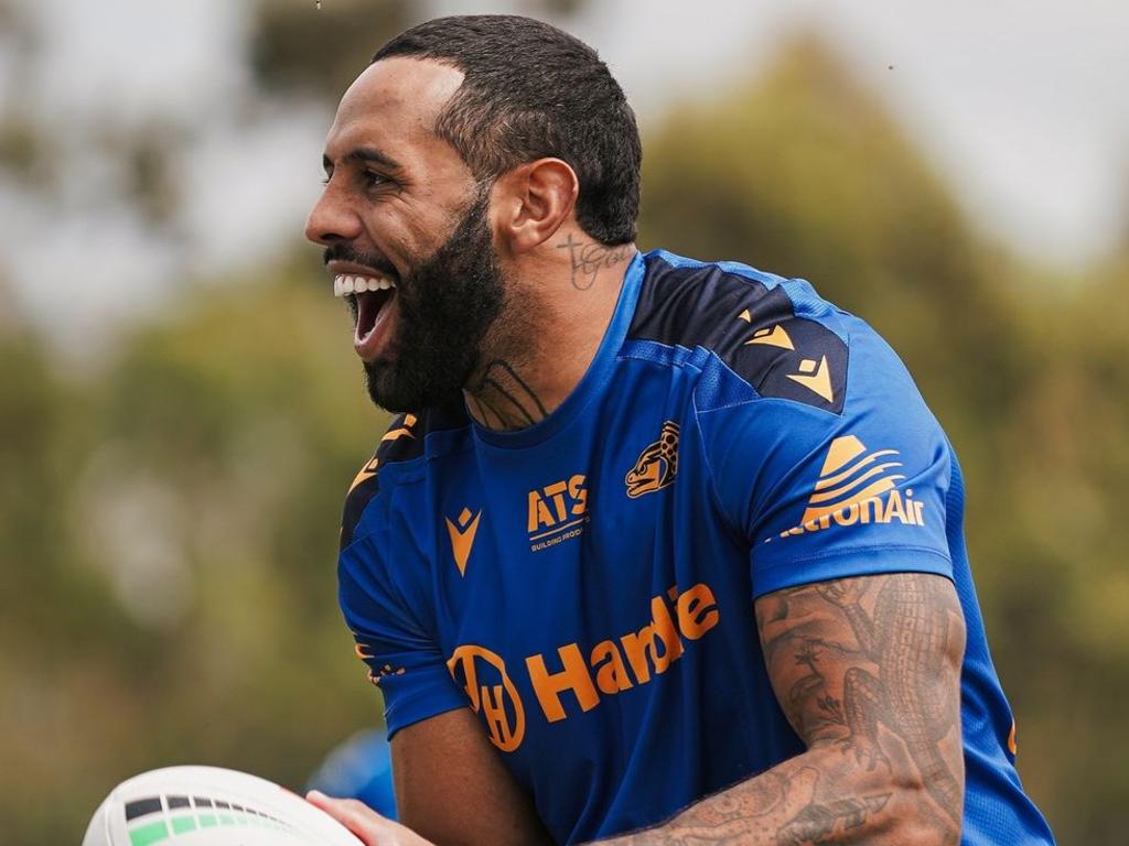 Josh Addo-Carr is officially in Eels colours. Picture: Instagram