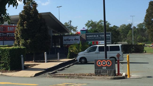 Three men allegedly shot their way into the Norfolk Tavern at Ormeau, armed with a gun and machete.