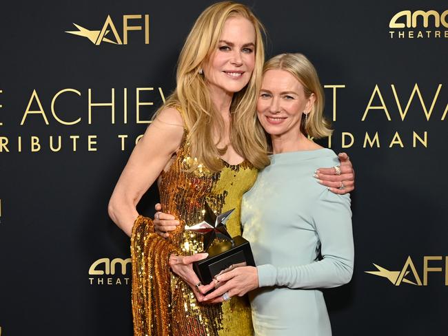 Nicole Kidman and fellow Aussie star Naomi Watts. Picture: Getty Images for AFI)