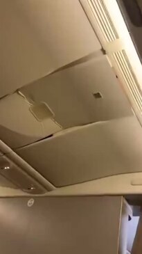 Video shows massive indent above passenger seat on horror Singapore flight