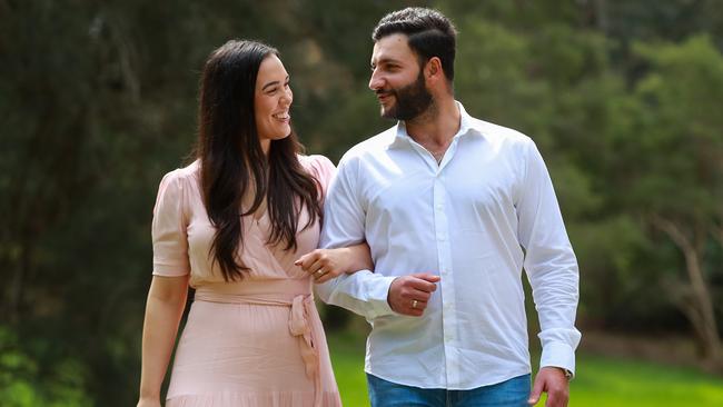 Aba Khristo and Kirsty Bakic are now excited to marry in a few months time. They are having the reception in Fairfield to stay close to family. Picture:Justin Lloyd